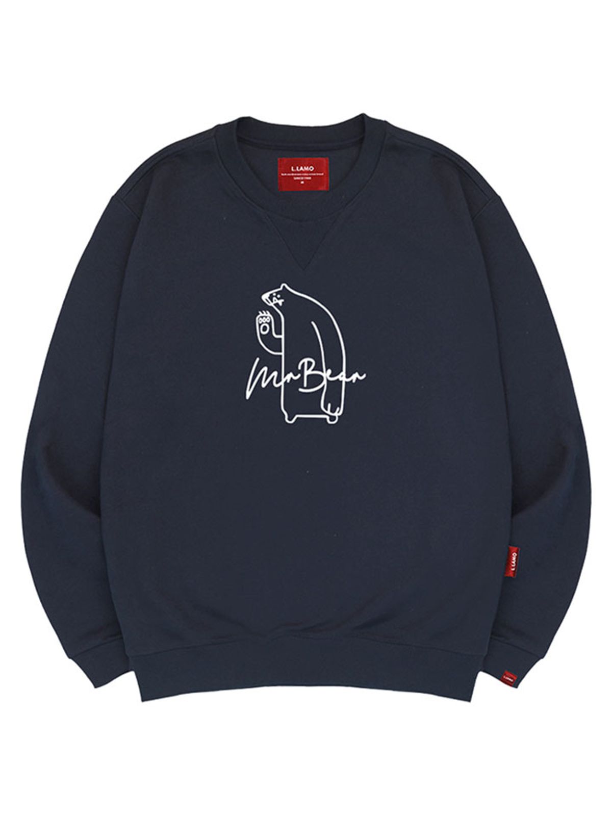 엘라모(LLAMO) 미스터베어 맨투맨 남녀공용 빅사이즈 S~4XL