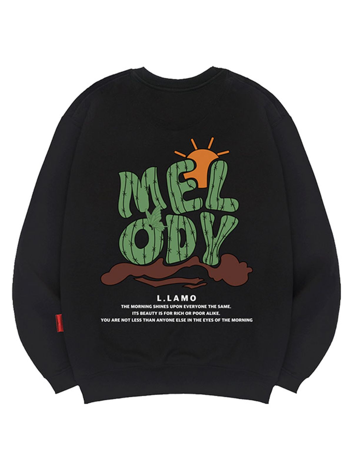 엘라모(LLAMO) 멜로디 맨투맨 남녀공용 빅사이즈 S~4XL