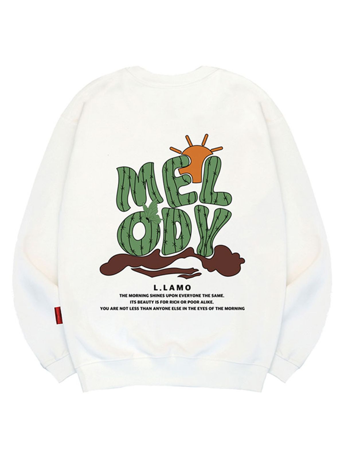 엘라모(LLAMO) 멜로디 맨투맨 남녀공용 빅사이즈 S~4XL