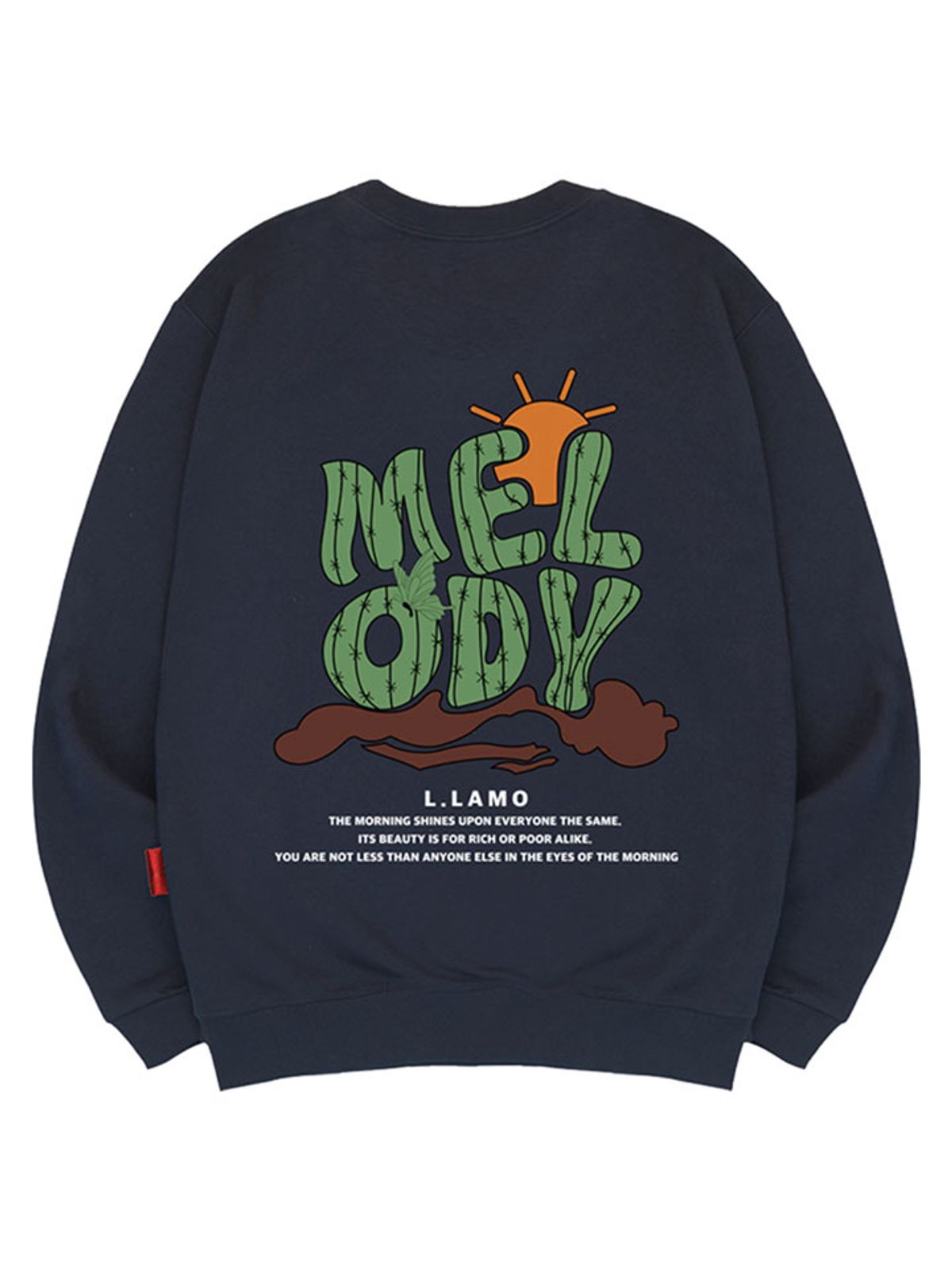 엘라모(LLAMO) 멜로디 맨투맨 남녀공용 빅사이즈 S~4XL
