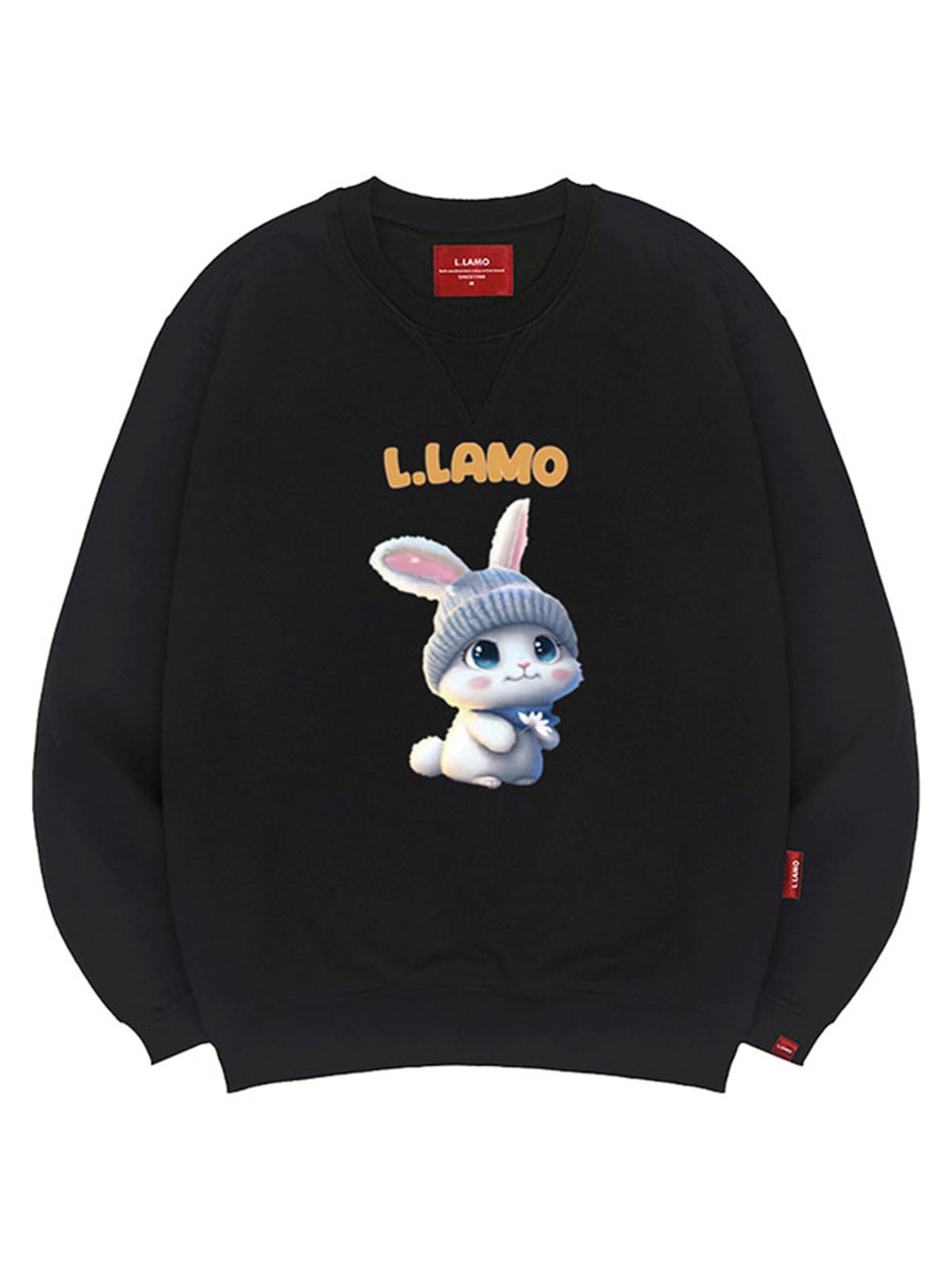 엘라모(LLAMO) 라모래빗 맨투맨 남녀공용 빅사이즈 S~4XL