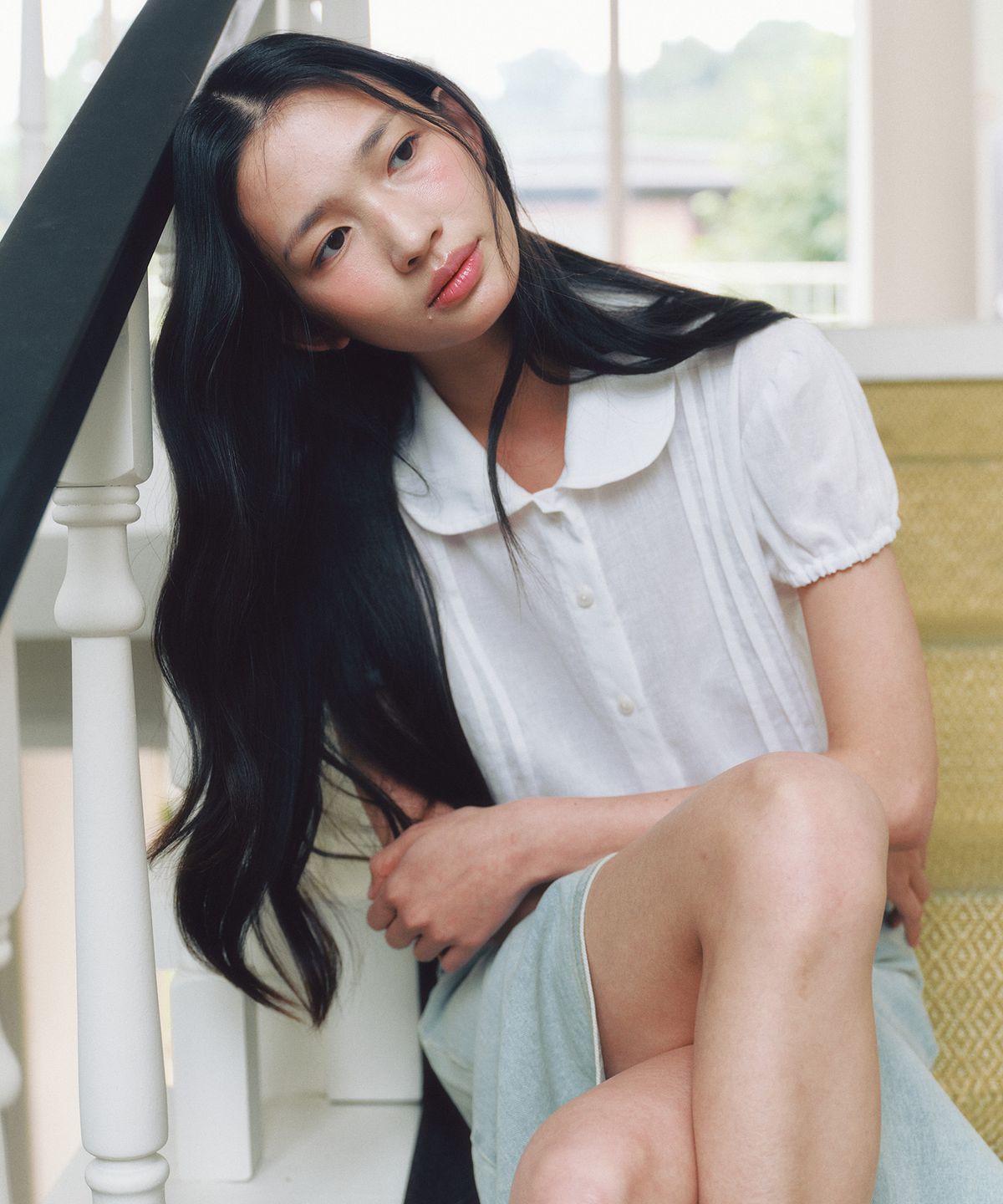 쎄미(SSEMI) BIJOU PINTUCK BLOUSE(WT)
