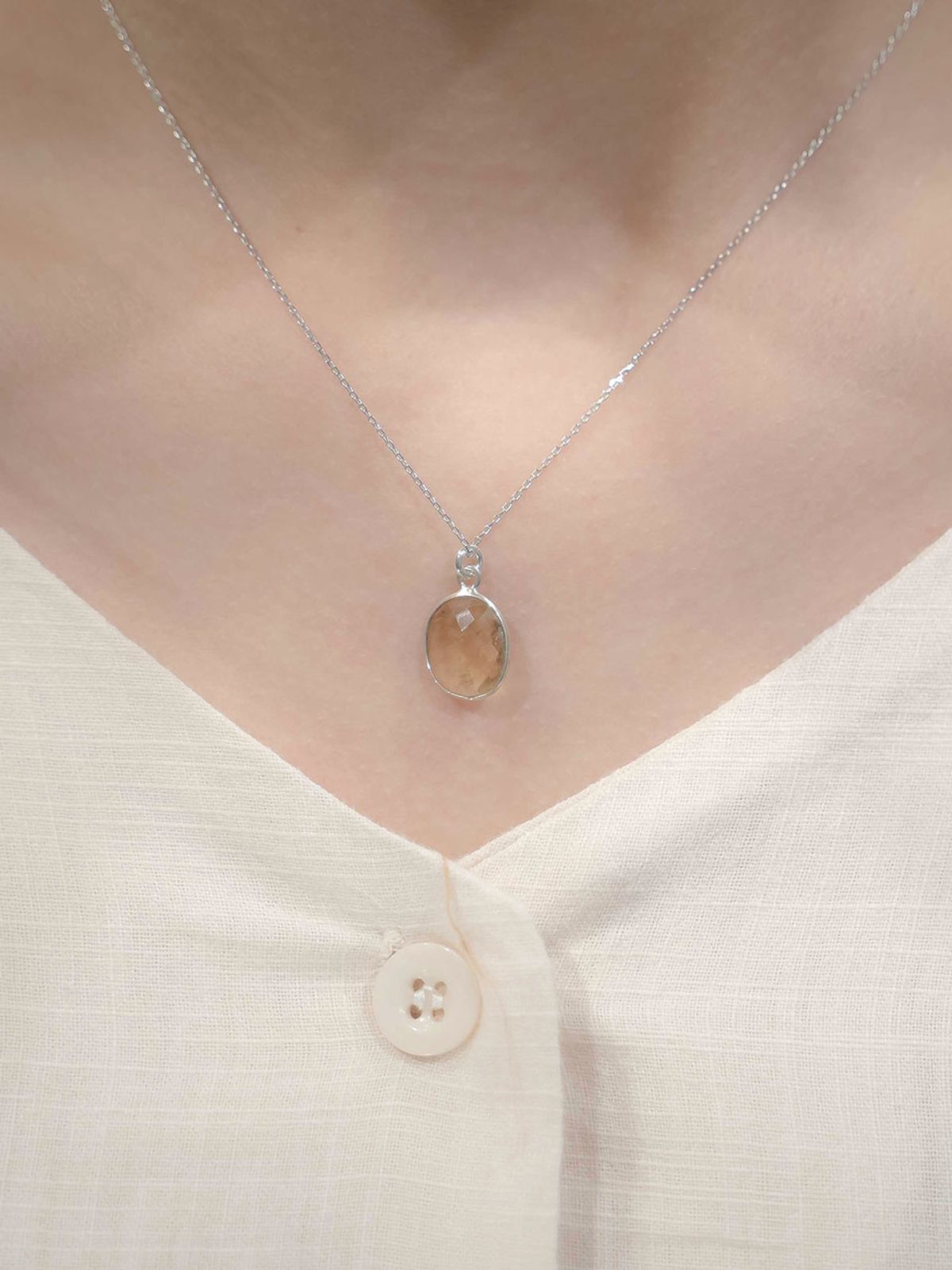 하랑(HARANG) HR 13N_Yellow Topaz Necklace