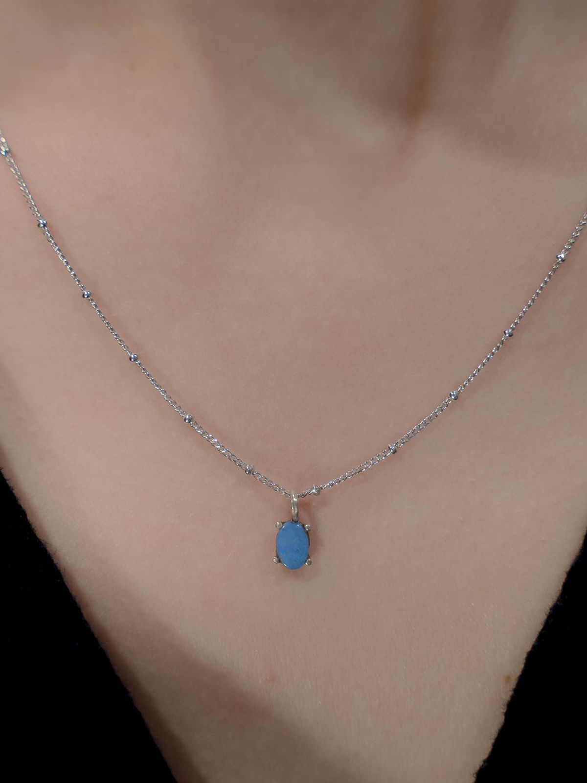 하랑(HARANG) HR 23N_Blue Opal Necklace