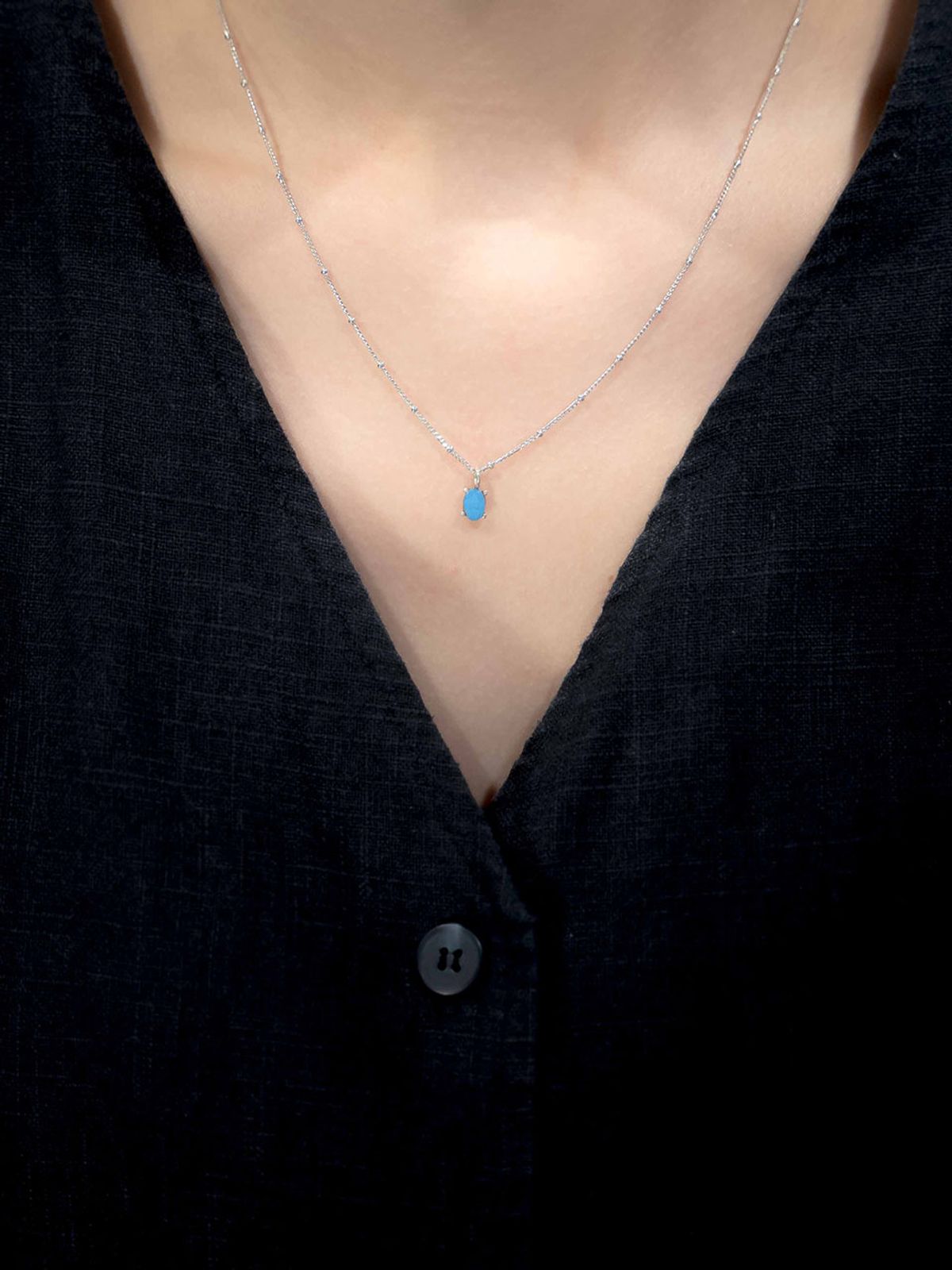 하랑(HARANG) HR 23N_Blue Opal Necklace