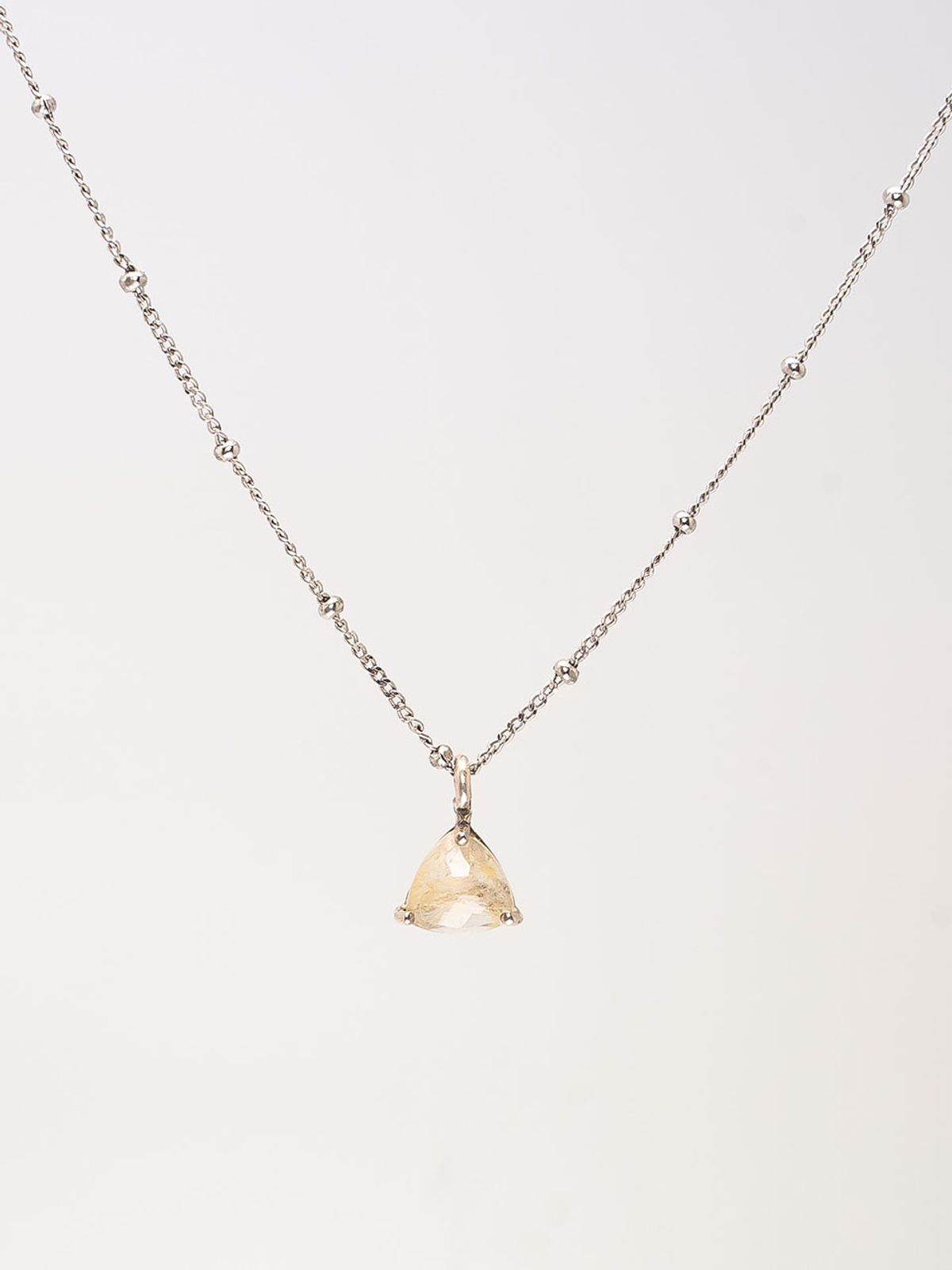하랑(HARANG) HR 25N_Triangle Cut Gem Necklace