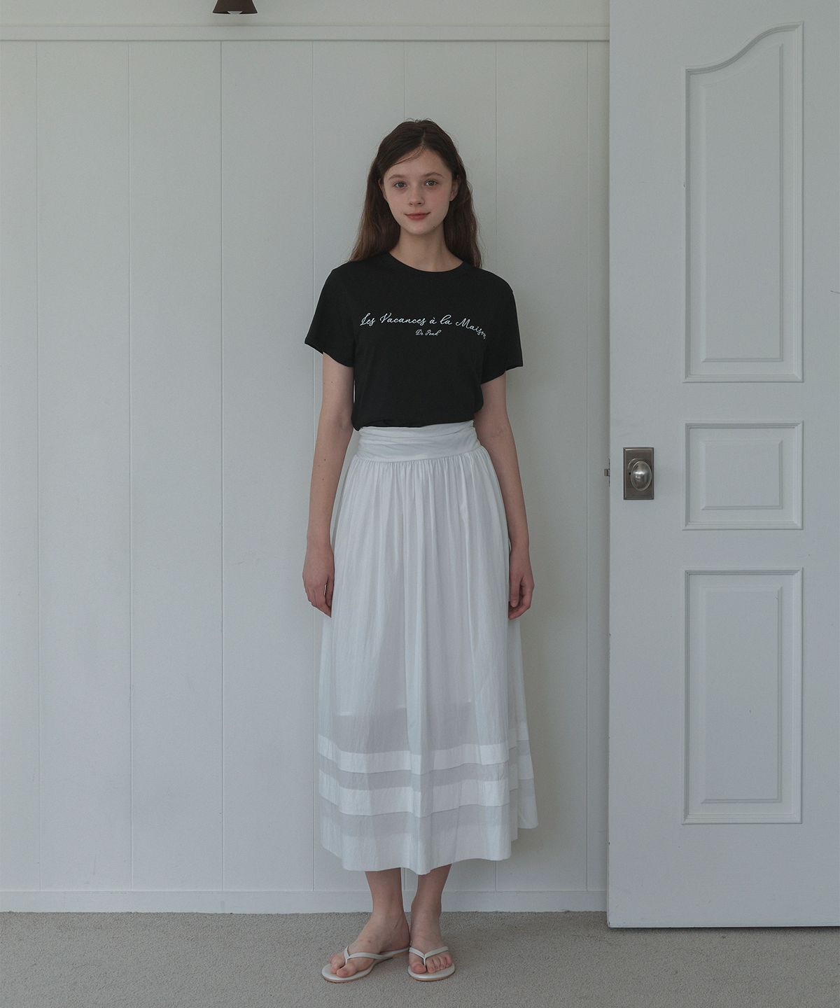 하우스 오브 폰드(HOUSE OF POND) Scripted logo t shirt (Black)