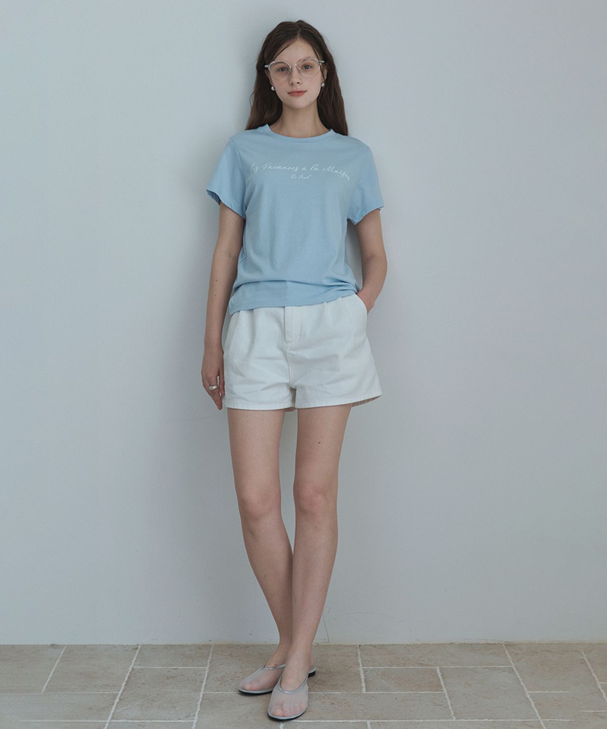 하우스 오브 폰드(HOUSE OF POND) Scripted logo t shirt (Blue)