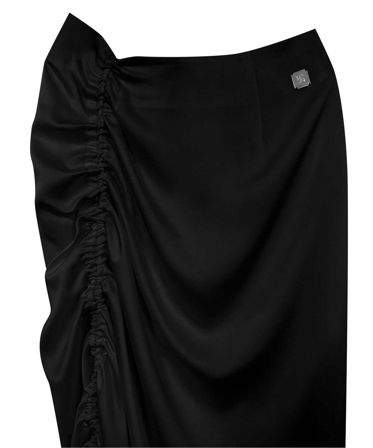트리밍버드(TREEMINGBIRD) Shirring Strap Long Skirt [ Black ]