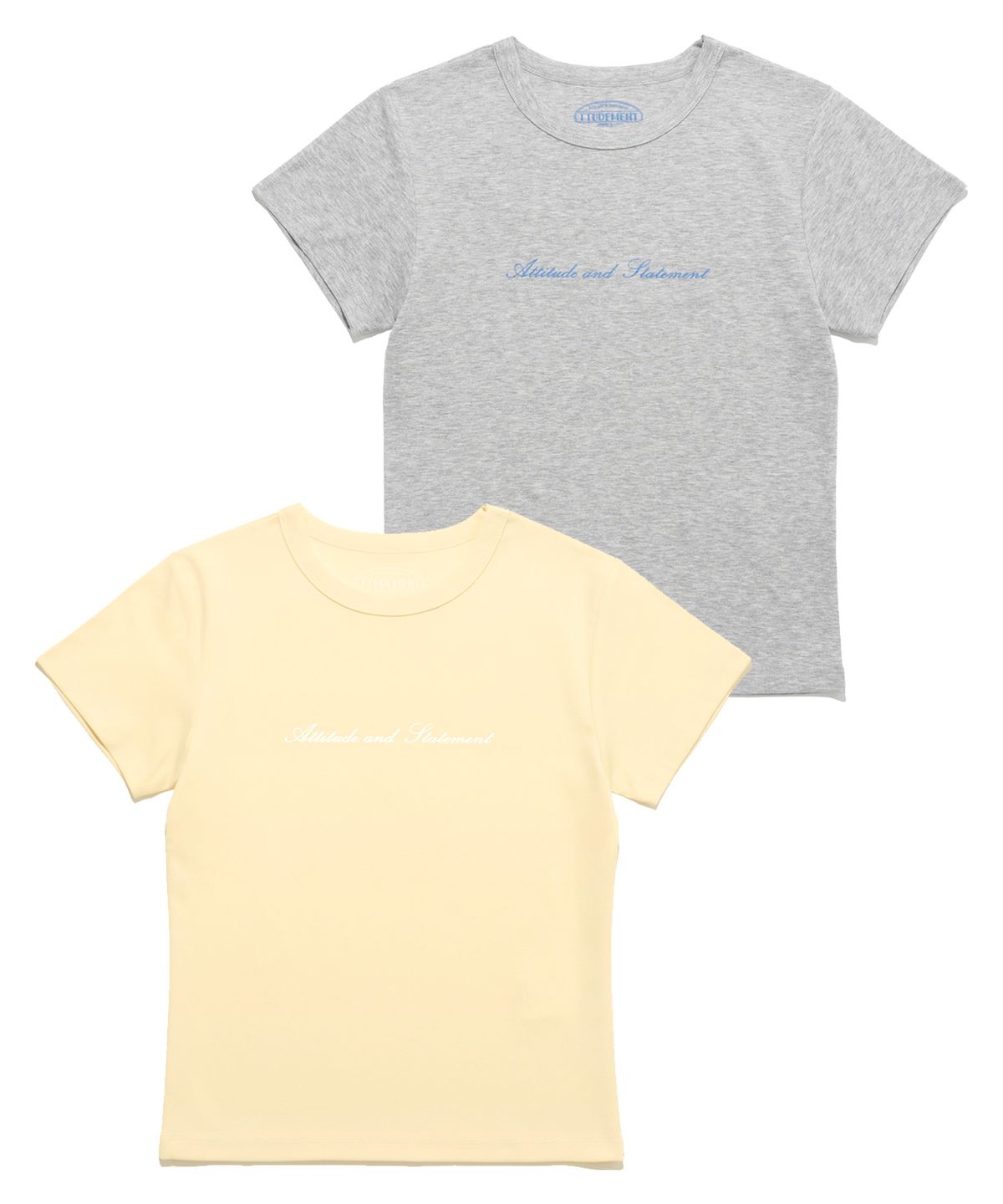튜드먼트(TTUDEMENT) [2PACK] FITTED HALF T-SHIRT_4Color