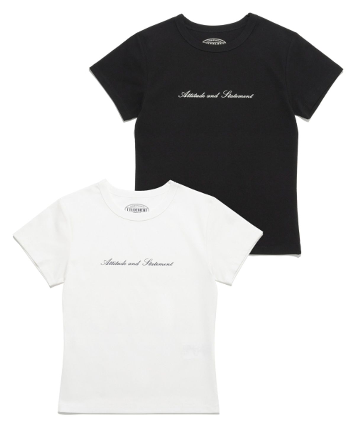 튜드먼트(TTUDEMENT) [2PACK] FITTED HALF T-SHIRT_4Color