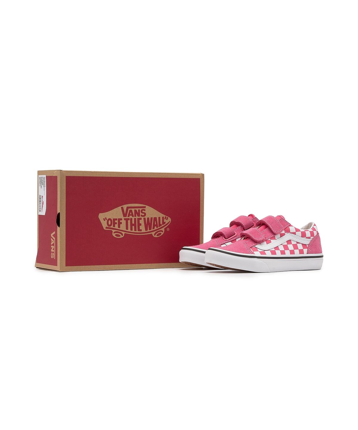 반스 키즈(VANS KIDS) 올드스쿨 벨크로 키즈 - (컬러띠어리) 체커보드 허니서클 / VN000CYWCHL1