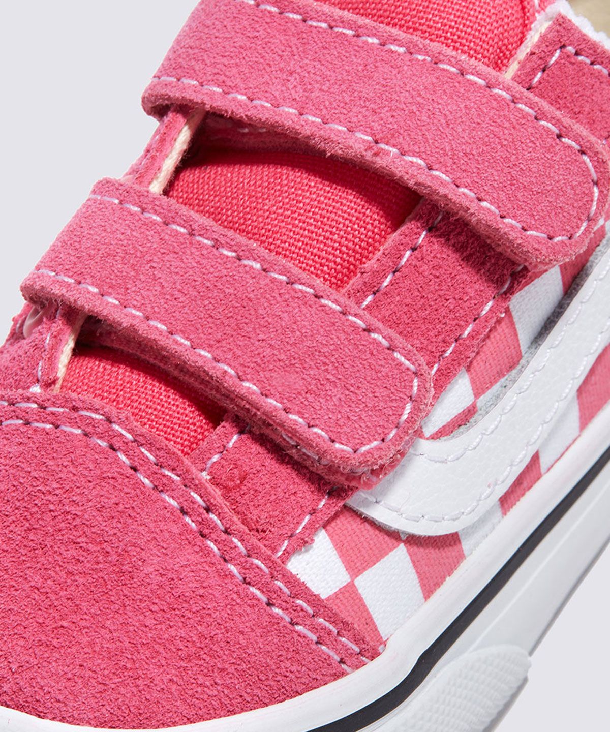 반스 키즈(VANS KIDS) 올드스쿨 벨크로 토들러 - (컬러띠어리) 체커보드 허니서클 / VN0009RCCHL1