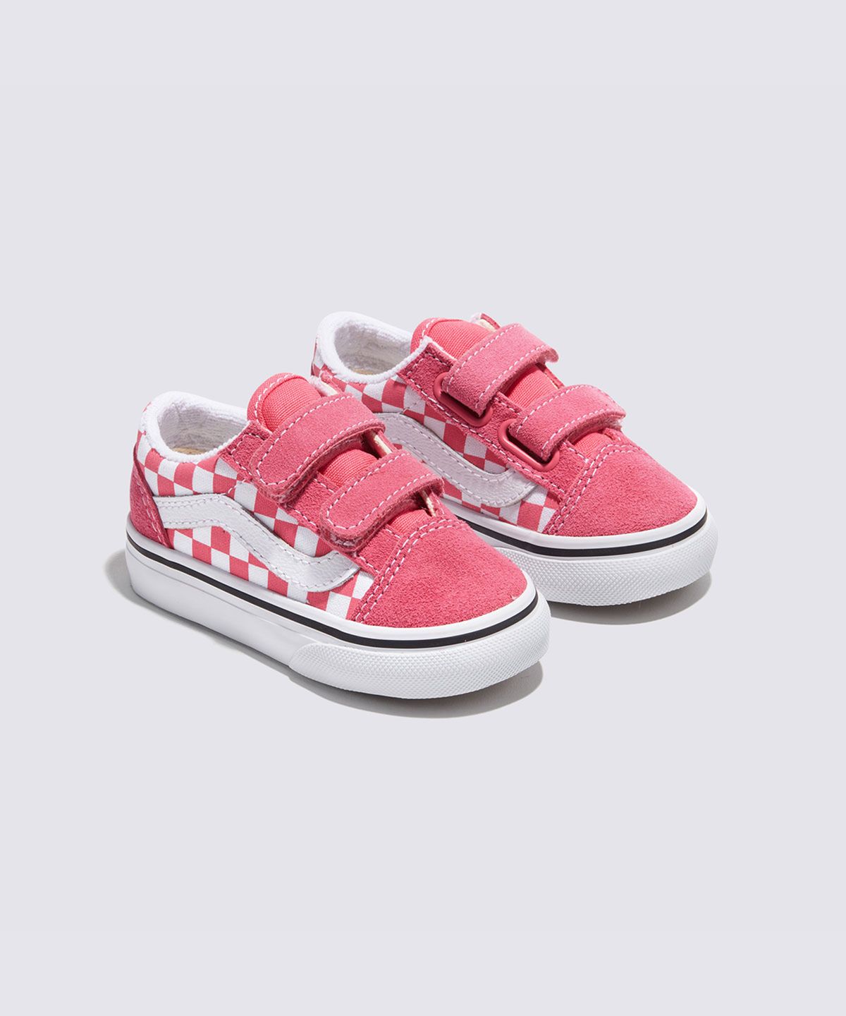 반스 키즈(VANS KIDS) 올드스쿨 벨크로 토들러 - (컬러띠어리) 체커보드 허니서클 / VN0009RCCHL1