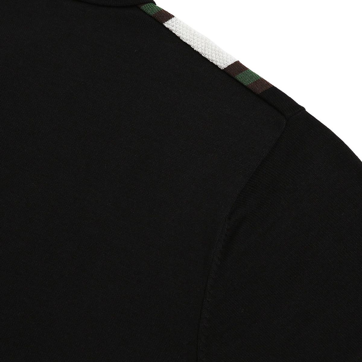 솔티(SORTIE) Summer Blend Open Collar Knit (Black)