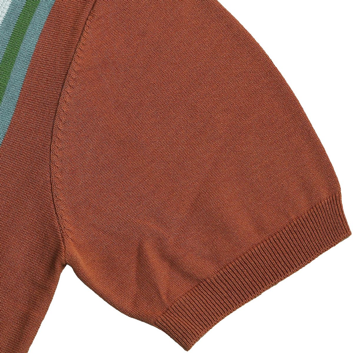 솔티(SORTIE) Summer Blend Open Collar Knit (Orange)