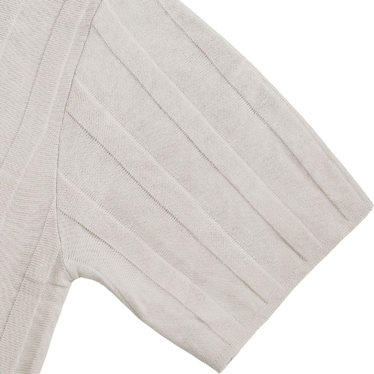 솔티(SORTIE) Ribbed Collar Knit Shirts (Oatmeal)
