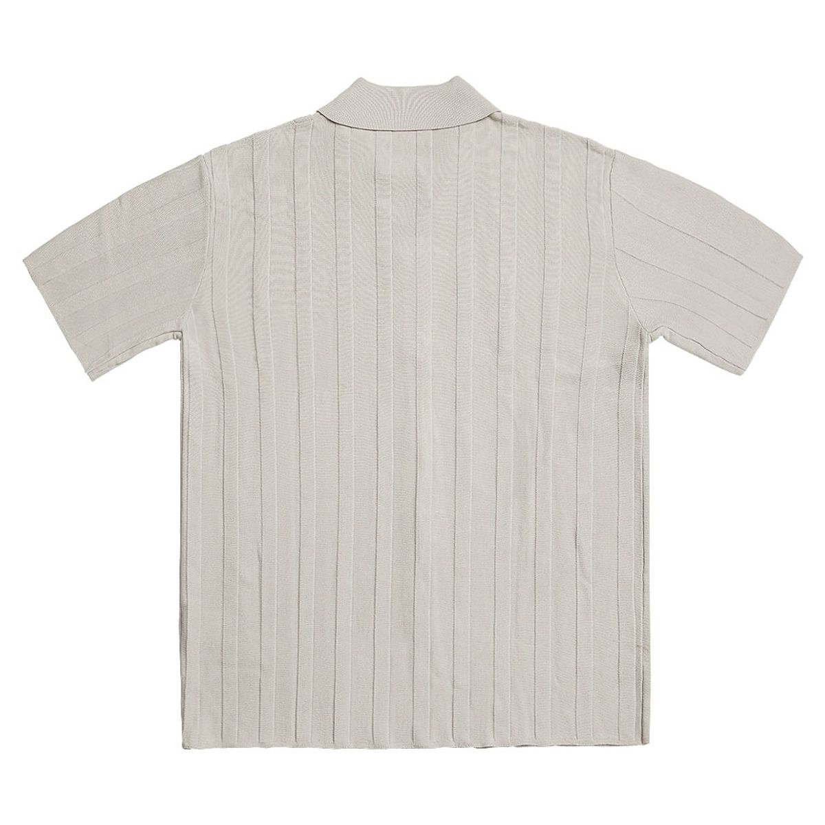 솔티(SORTIE) Ribbed Collar Knit Shirts (Oatmeal)