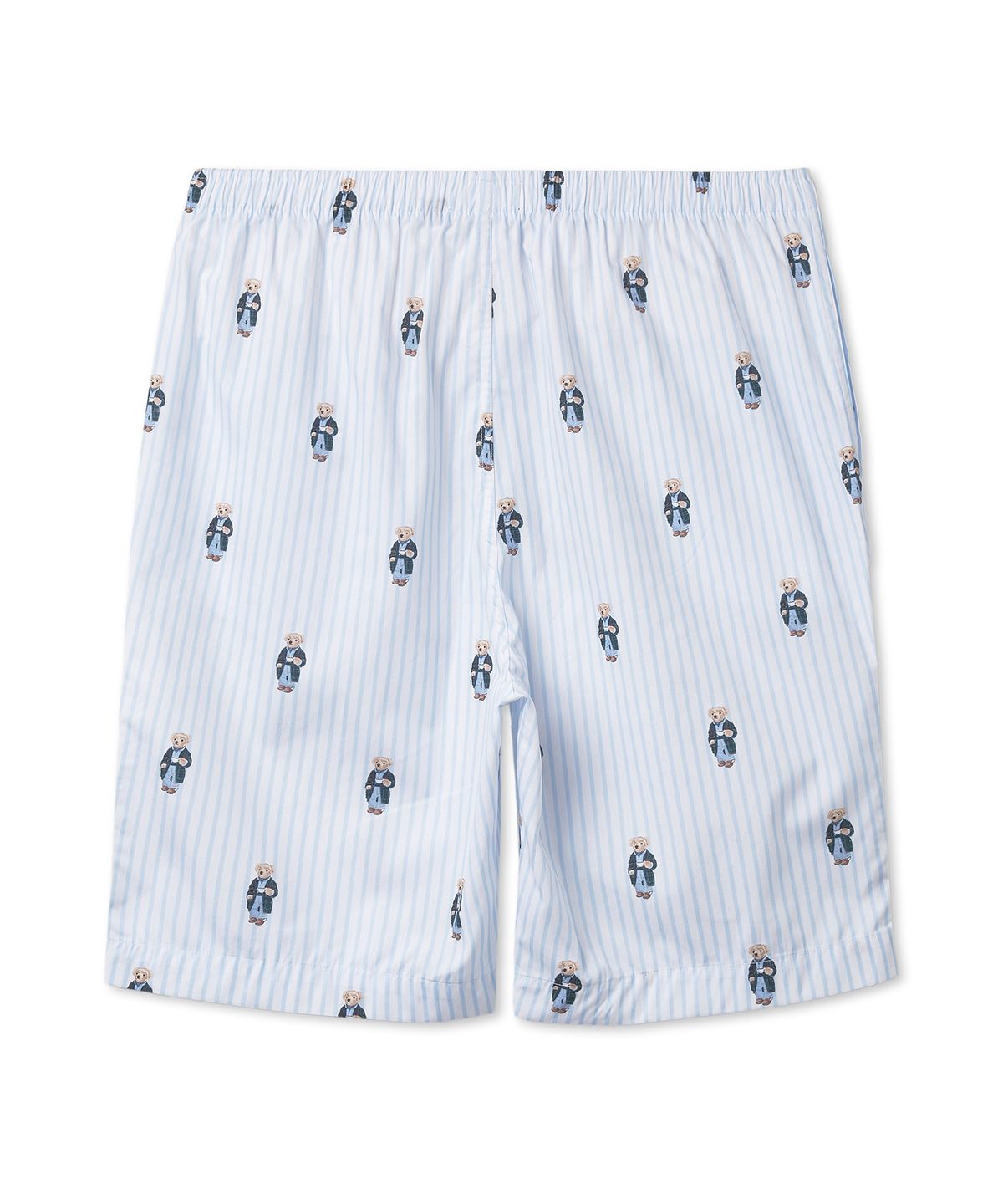 폴로 랄프 로렌(POLO RALPH LAUREN) 폴로 베어 스트라이프 코튼 파자마 세트 - 블루