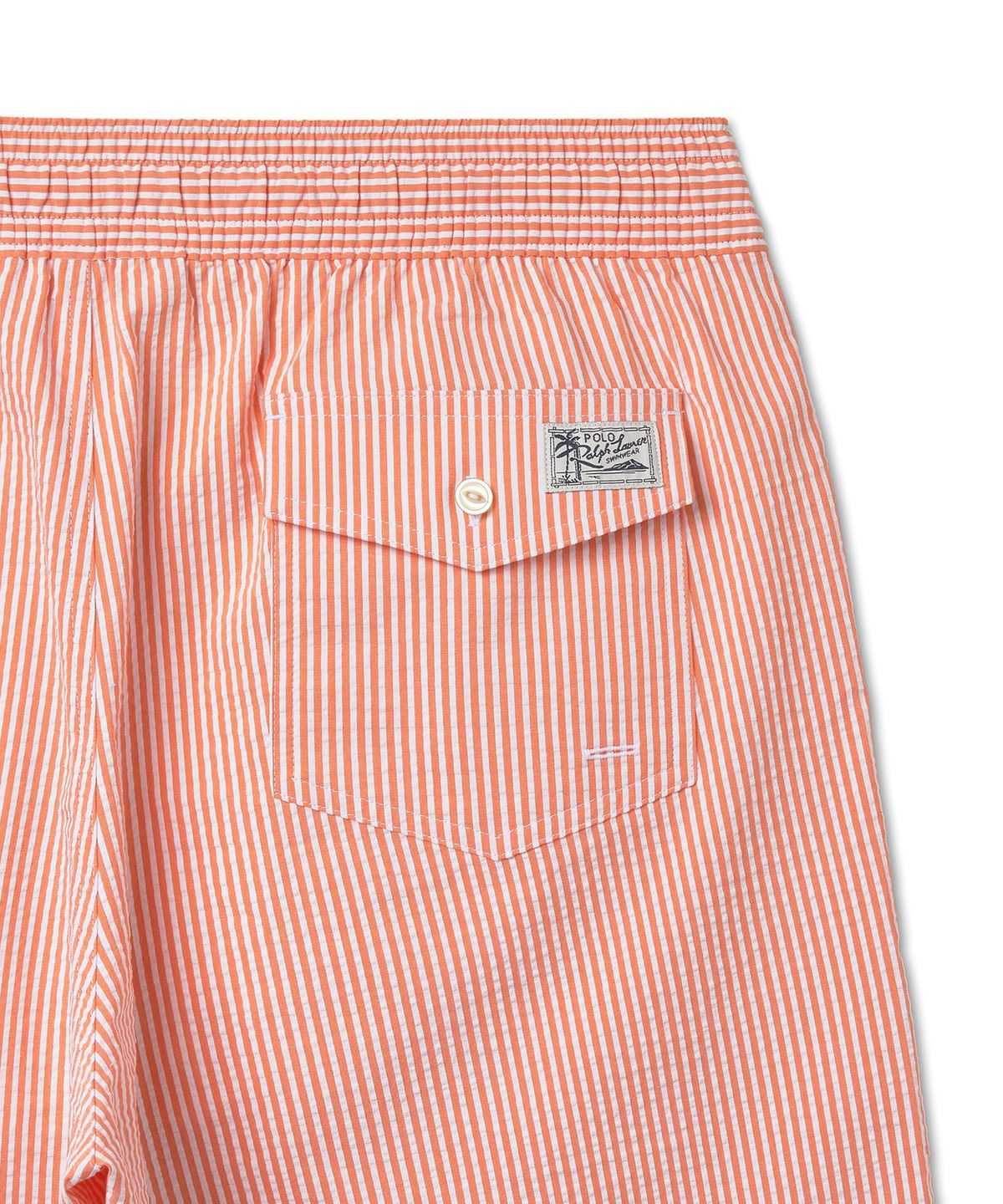 폴로 랄프 로렌(POLO RALPH LAUREN) 스트라이프 스윔 쇼트 - 오렌지