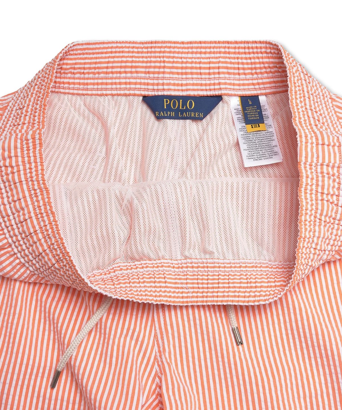 폴로 랄프 로렌(POLO RALPH LAUREN) 스트라이프 스윔 쇼트 - 오렌지