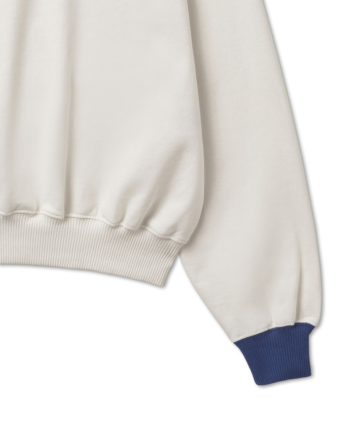 폴로 랄프 로렌(POLO RALPH LAUREN) W 로고 플래그 플리스 하프 지퍼 풀오버 - 덱워시 화이트