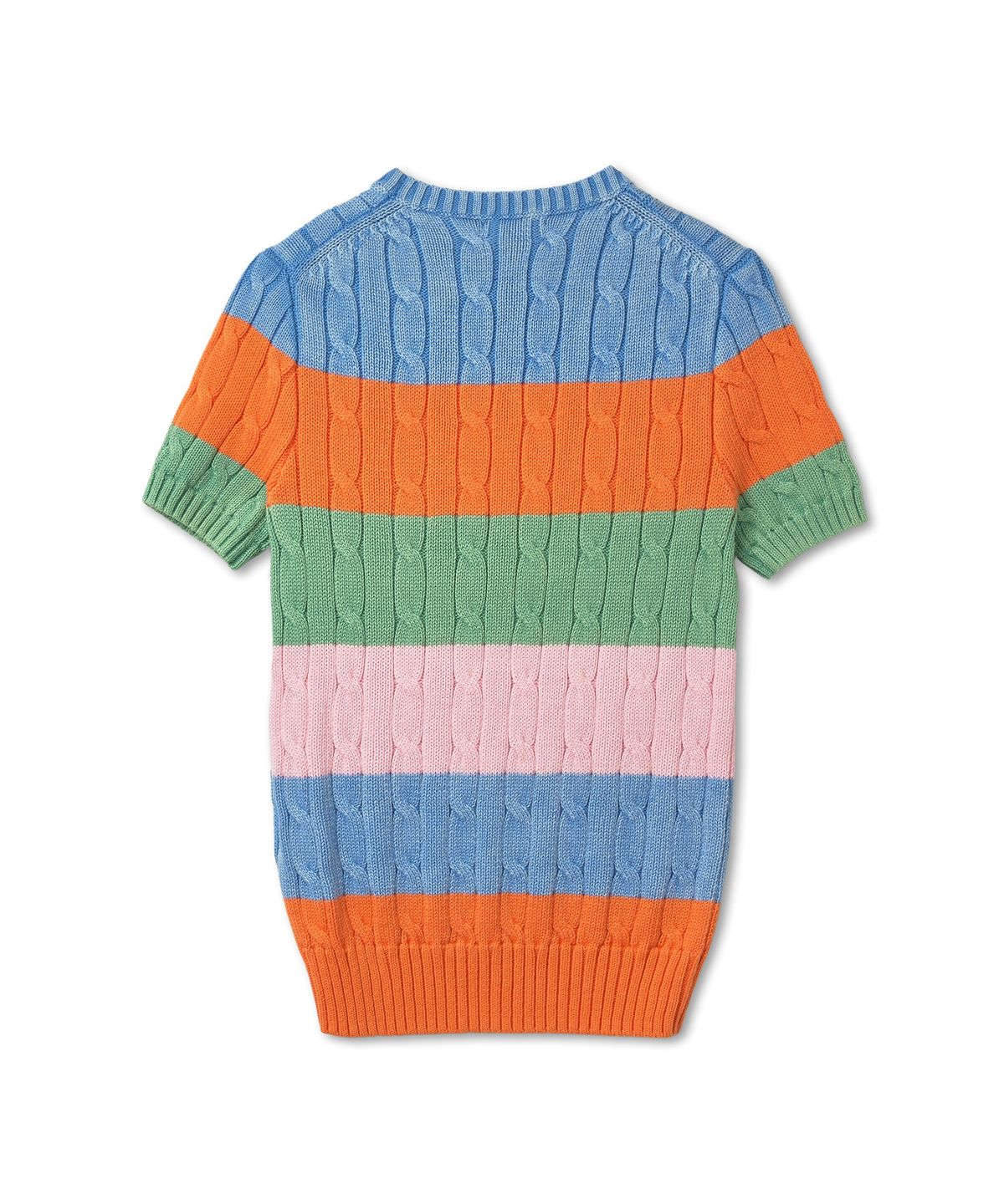 폴로 랄프 로렌(POLO RALPH LAUREN) W 케이블 니트 숏 슬리브 풀오버 - 멀티
