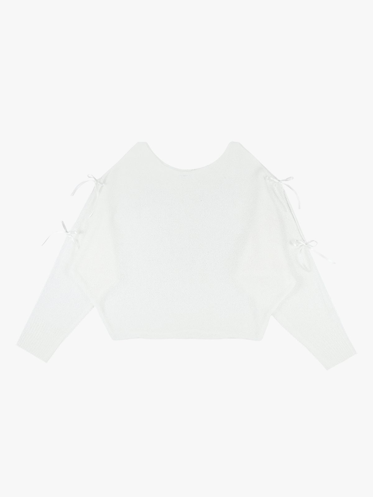 핑크파인애플(PINK PINEAPPLE) CUT OUT RIBBON SUMMER KNIT_WHITE