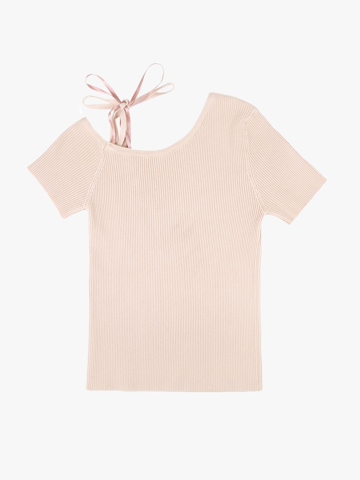 핑크파인애플(PINK PINEAPPLE) BALLET ONE SHOULDER HALF KNIT_PINK