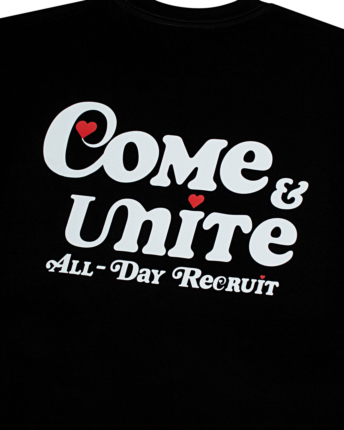 커뮤니티클럽(COMMUNITY CLUB) COME & UNITE TEE Black