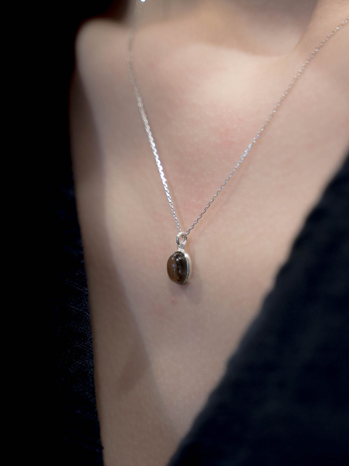 하랑(HARANG) HR 66N_Smoky Quartz Necklace