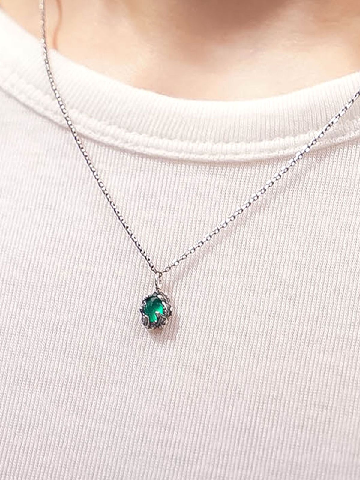 하랑(HARANG) HR 213N_Green Onyx Necklace