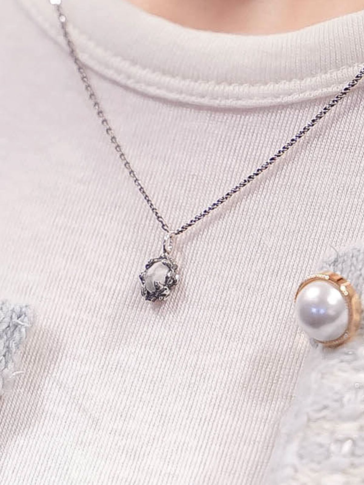 하랑(HARANG) HR 215N_Howlite Necklace