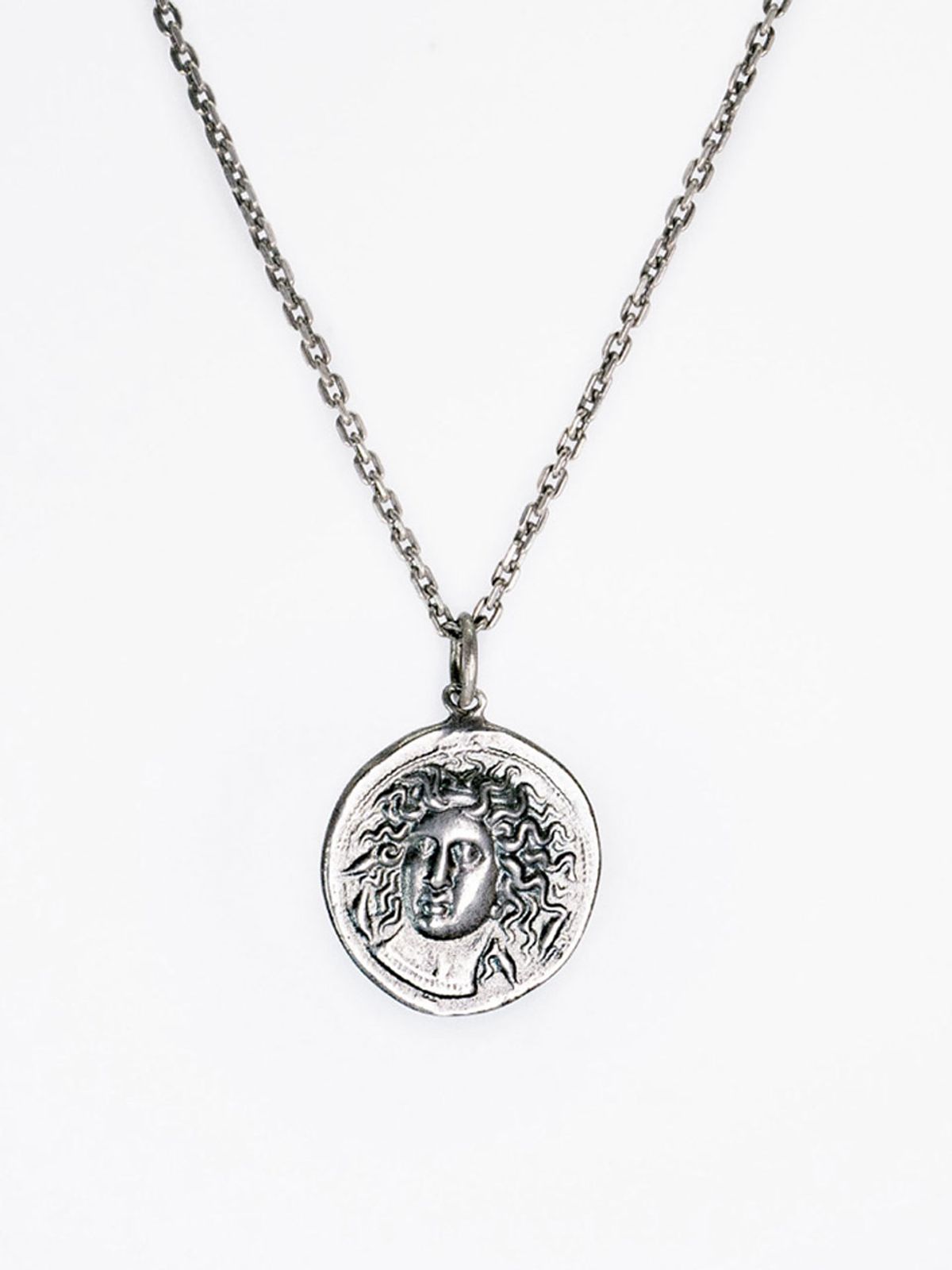 하랑(HARANG) HR 294N_Silver Vintage Coin Necklace(2-way)