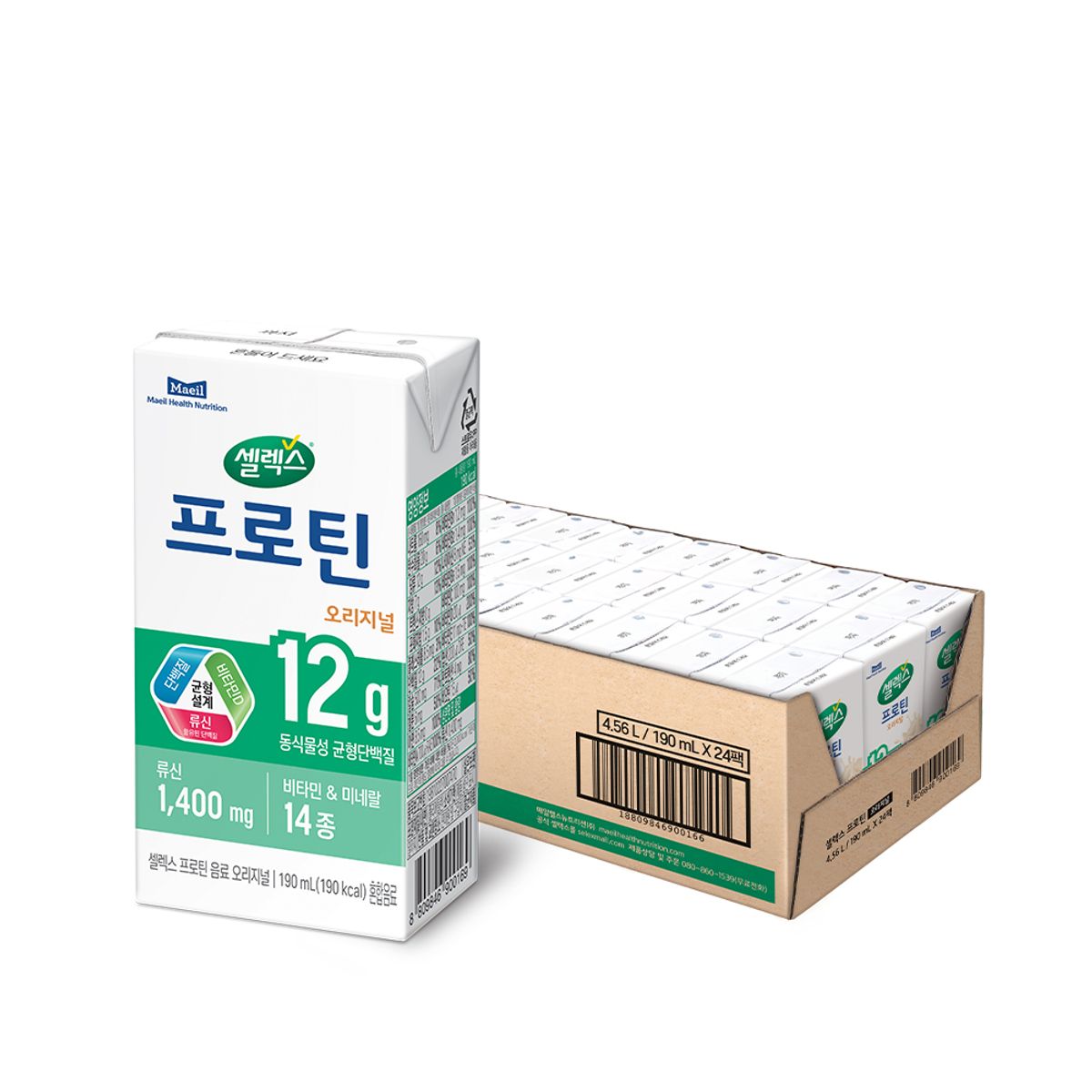 셀렉스(SELEX) [24개] 마시는 프로틴 음료 오리지널 190ml