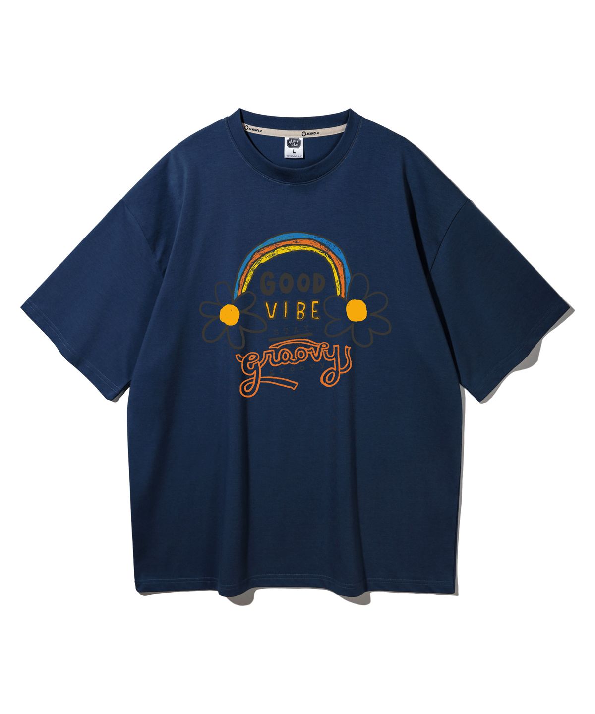 앨빈클로(ALVINCLO) [CP] GOOD VIBE FLOWER 오버핏 반팔티 AST4584 (4 COLOR)