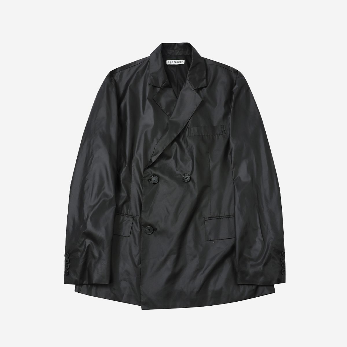 씬(SEEN) NYLON LIGHT DOUBLE BLAZER (Black)
