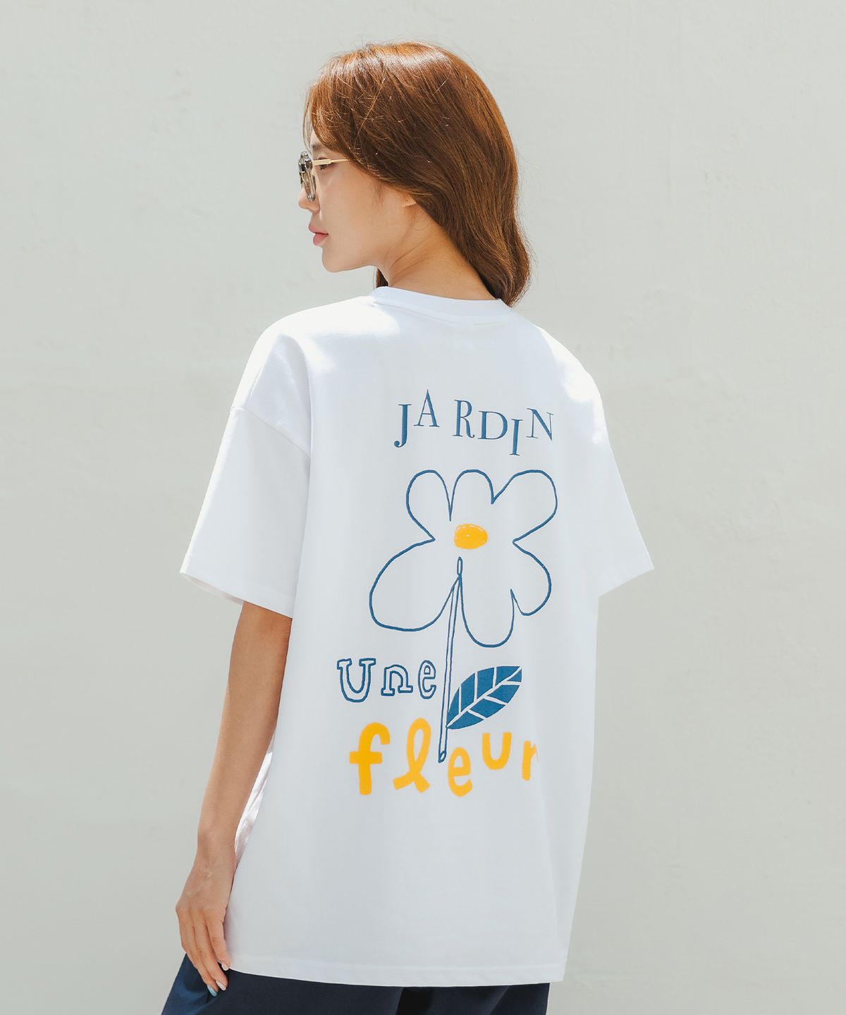 앨빈클로(ALVINCLO) [CP] JARDIN FLOWER 오버핏 반팔티 AST4586 (2 COLOR)