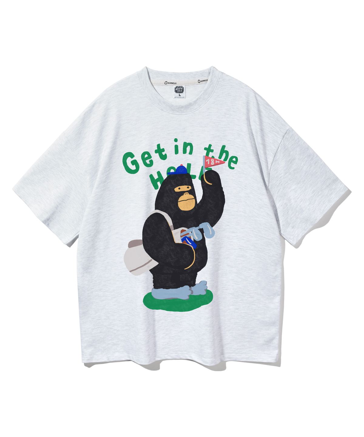 앨빈클로(ALVINCLO) [CP] Gorilla 골퍼 오버핏 반팔티 오버핏 반팔티 AST4596 (4 COLOR)
