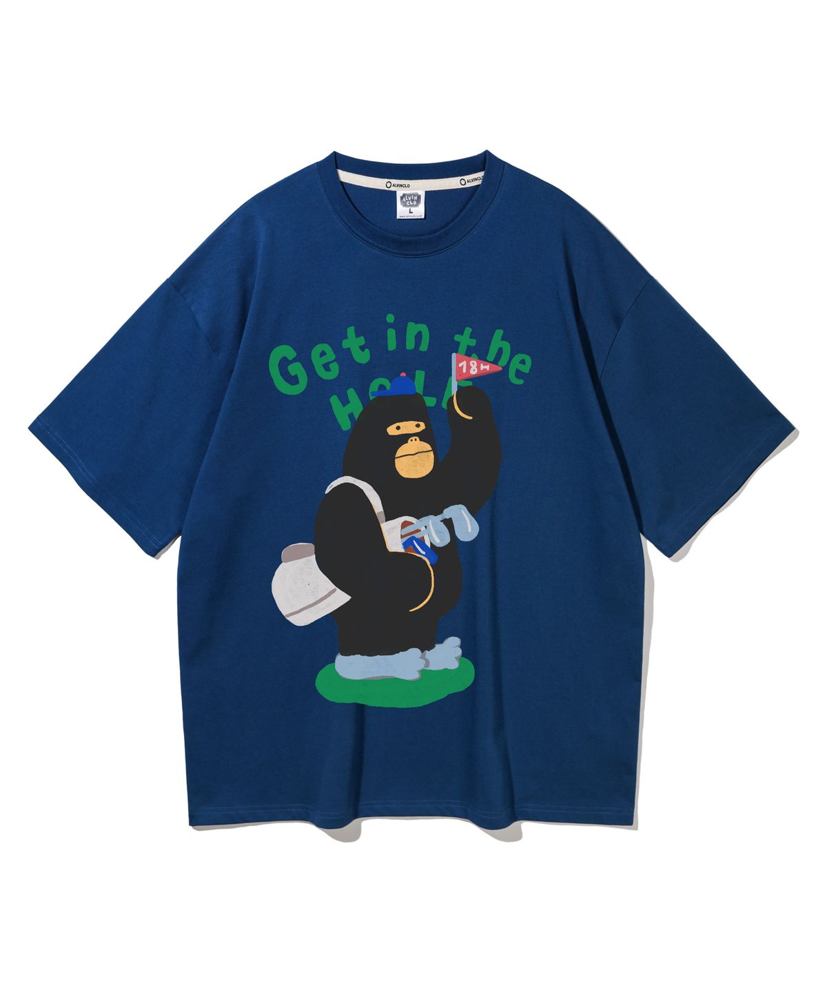 앨빈클로(ALVINCLO) [CP] Gorilla 골퍼 오버핏 반팔티 오버핏 반팔티 AST4596 (4 COLOR)