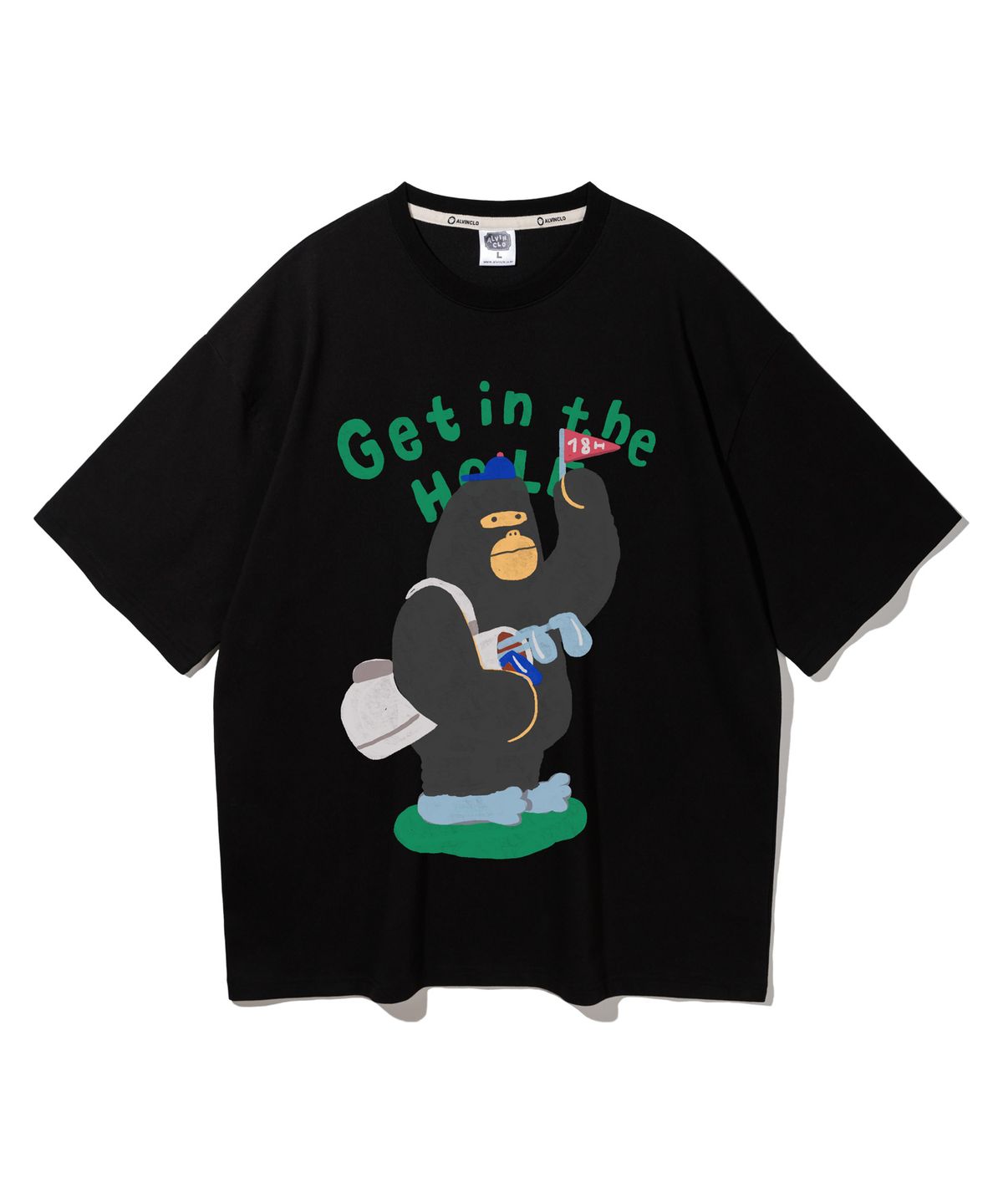 앨빈클로(ALVINCLO) [CP] Gorilla 골퍼 오버핏 반팔티 오버핏 반팔티 AST4596 (4 COLOR)