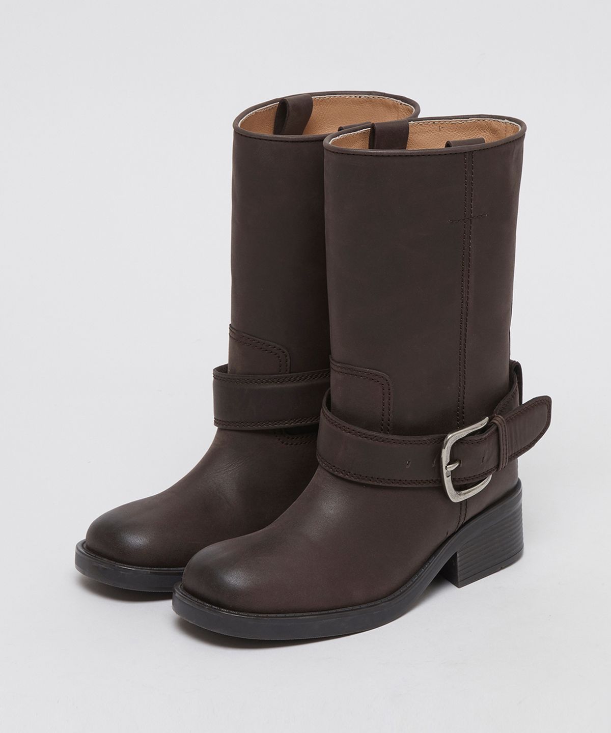 아카이브앱크(ARCHIVEPKE) Buckle boots(Vintage mocha)_OK3BX25003BRW