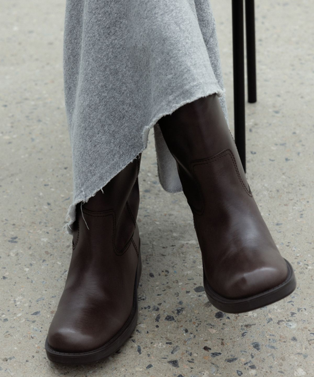 아카이브앱크(ARCHIVEPKE) Buckle boots(Vintage mocha)_OK3BX25003BRW