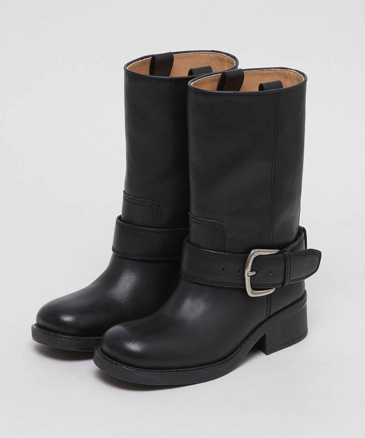 아카이브앱크(ARCHIVEPKE) Buckle boots(Deep sleep)_OK3BX25003BLK