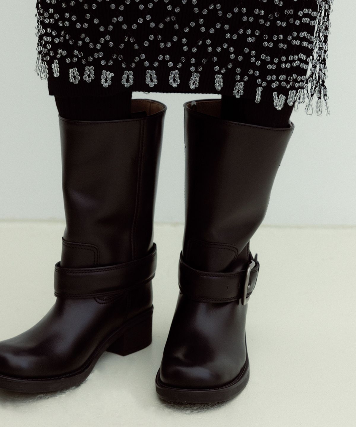아카이브앱크(ARCHIVEPKE) Buckle boots(Deep sleep)_OK3BX25003BLK