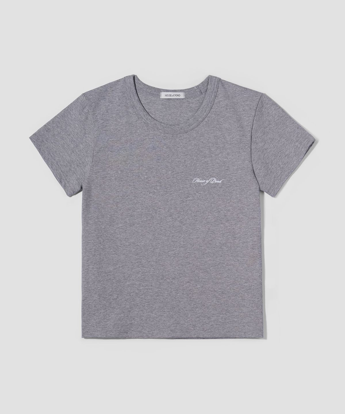 하우스 오브 폰드(HOUSE OF POND) Round neck narrow t shirt (Grey)