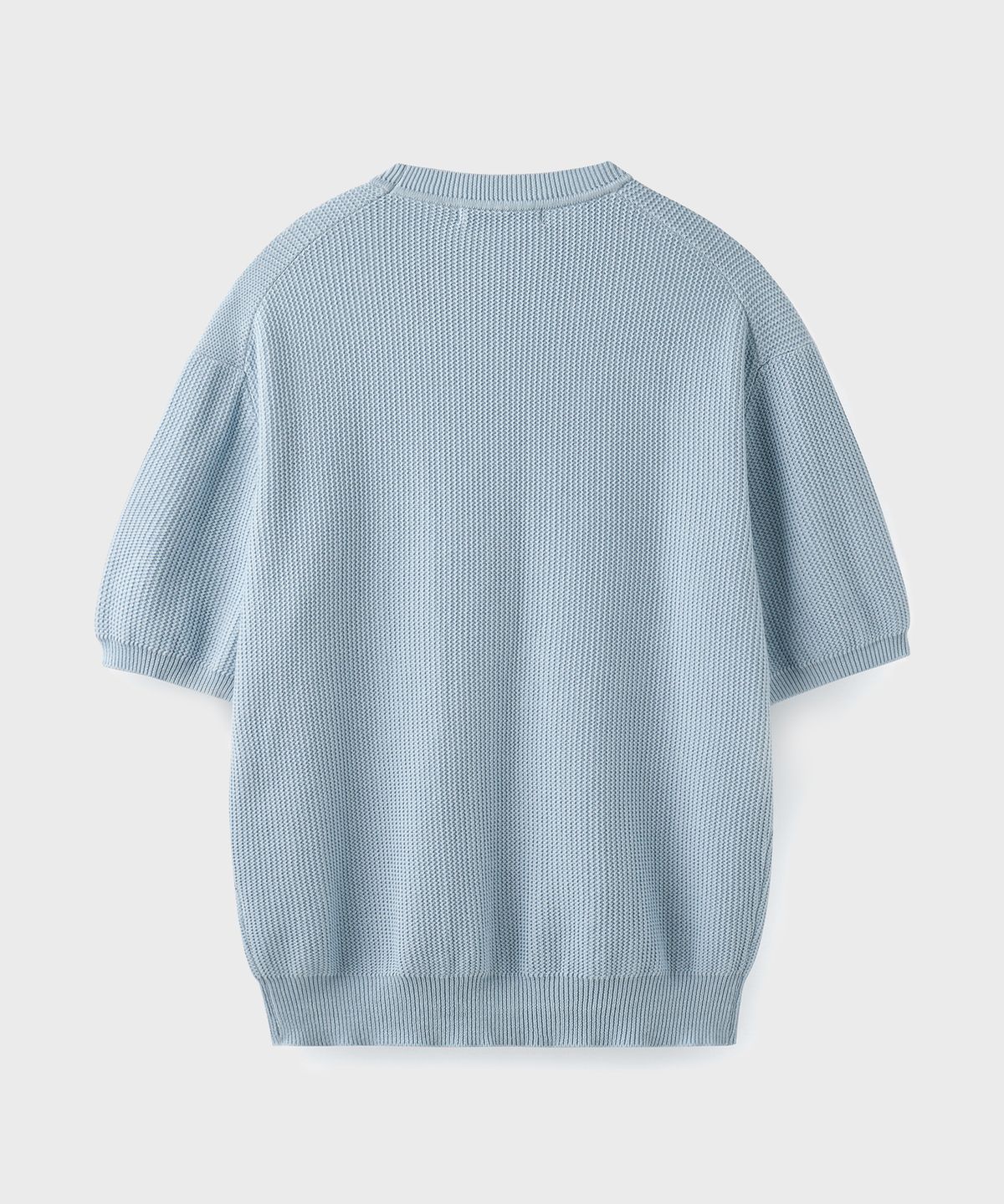 브랜디드(BRANDED) HARD TWIST HOLIDAY ROUND KNIT [SKY BLUE]
