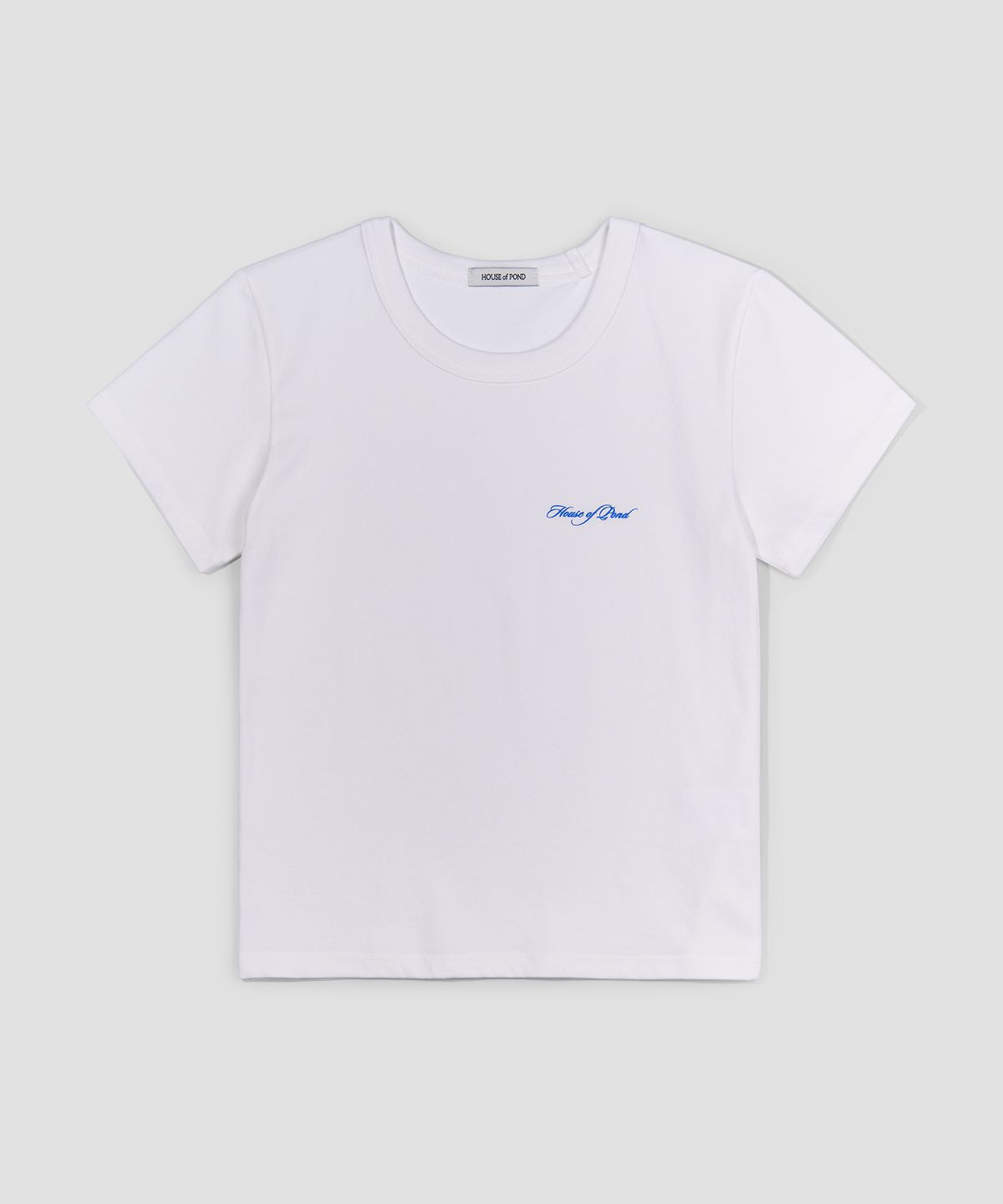 하우스 오브 폰드(HOUSE OF POND) Round neck narrow t shirt (Ivory)