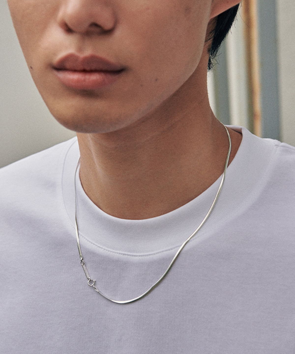 베흐트(VERTE) [Mens][925 silver] Un.silver.161 / flat soir necklace (long ver.)