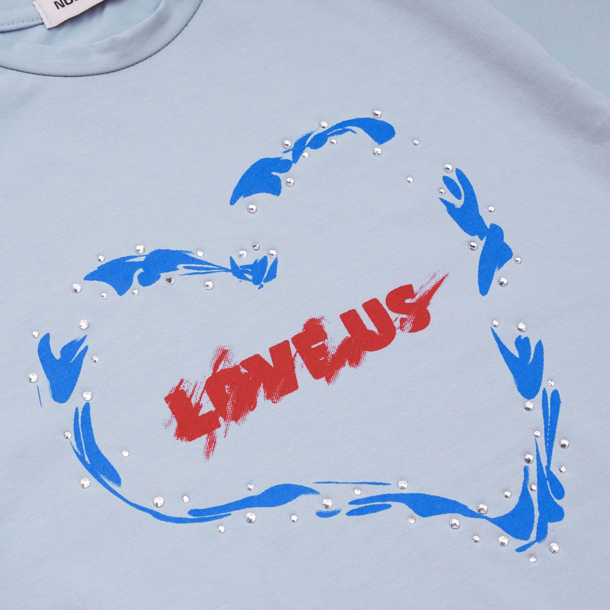 노쿨러스(NOSCOULEURS) (W) LOVE US T-SHIRT BLUE